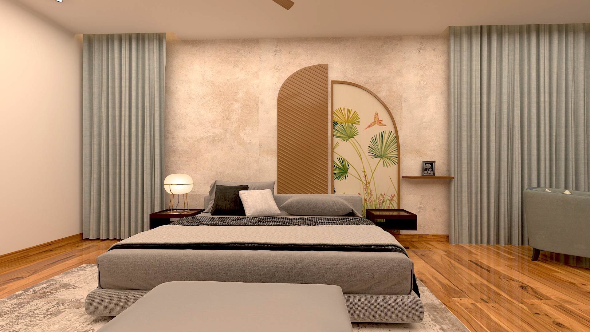 12 Master Bedroom Bed Wall View